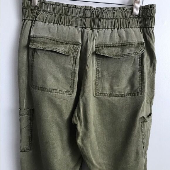 Free People Green Crop Belt Cargo Pants Size 2 Boho Excellent Condition No Flaws - Picture 4 of 11
